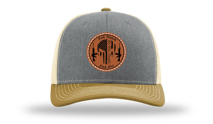 FAFO Punisher Leather Patch Richardson 112 Hat