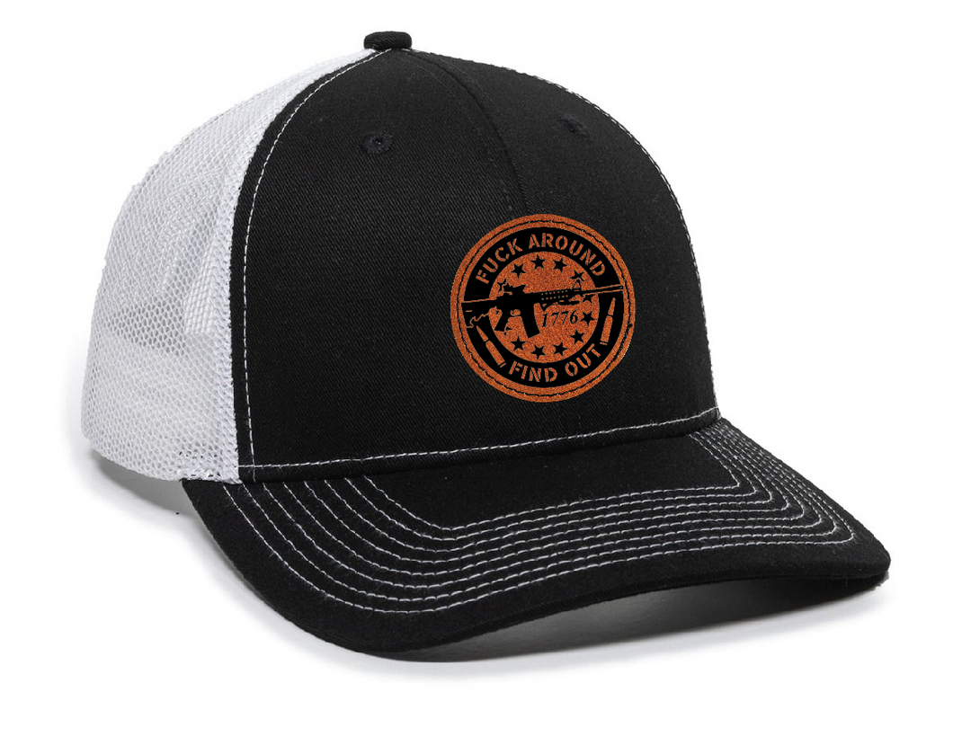Fuck Around Find Out Leather Patch Hat