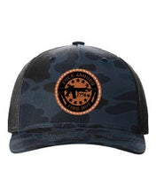 Load image into Gallery viewer, Fuck Around Find Out Leather Patch Richardson 112 Duck Camo Hat
