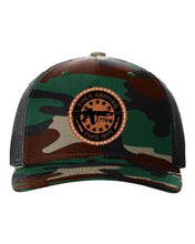 Load image into Gallery viewer, Fuck Around Find Out Leather Patch Richardson 112 Duck Camo Hat
