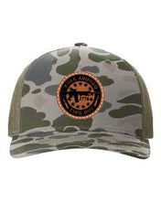 Load image into Gallery viewer, Fuck Around Find Out Leather Patch Richardson 112 Duck Camo Hat
