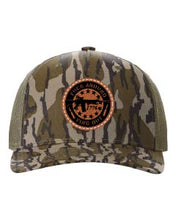 Load image into Gallery viewer, Fuck Around Find Out Leather Patch Richardson 112 Duck Camo Hat
