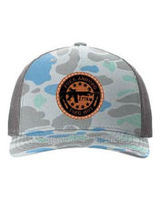 Load image into Gallery viewer, Fuck Around Find Out Leather Patch Richardson 112 Duck Camo Hat
