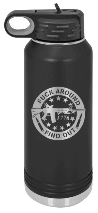  FAFO - 32oz Water Bottle Laser Engraved- Black