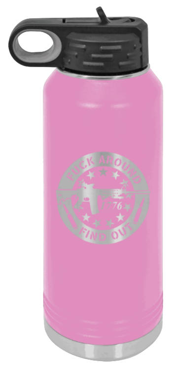  FAFO - 32oz Water Bottle Laser Engraved- Light Purple