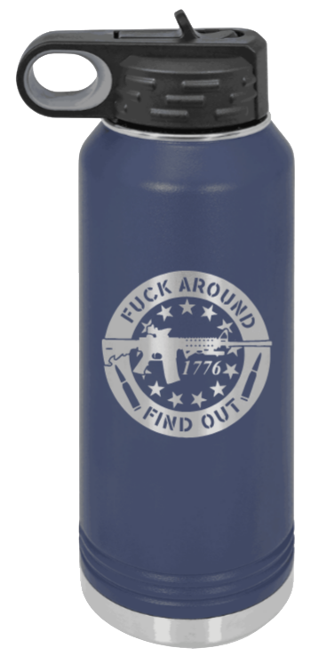  FAFO - 32oz Water Bottle Laser Engraved- Navy
