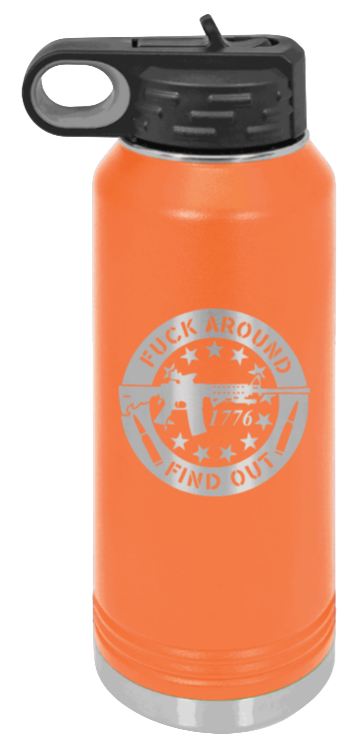  FAFO - 32oz Water Bottle Laser Engraved- Orange