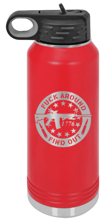  FAFO - 32oz Water Bottle Laser Engraved- Red