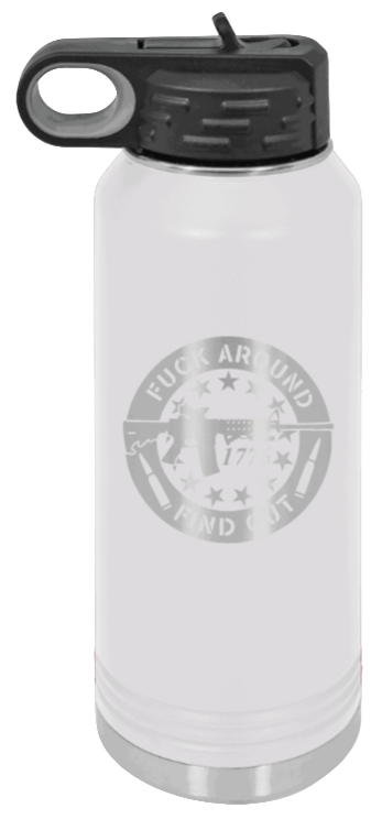  FAFO - 32oz Water Bottle Laser Engraved- White