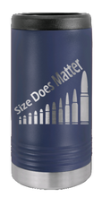 Load image into Gallery viewer, Size Does Matter Laser Engraved Slim Can Insulated Koosie
