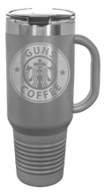 Load image into Gallery viewer, Guns And Coffee 40oz Handled Mug Laser Engraved
