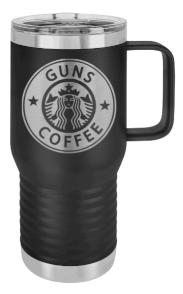 Guns and Coffee Laser Engraved Mug (Etched)