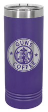 Load image into Gallery viewer, Guns and Coffee Laser Engraved Skinny Tumbler (Etched)
