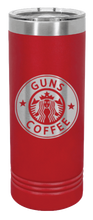 Load image into Gallery viewer, Guns and Coffee Laser Engraved Skinny Tumbler (Etched)
