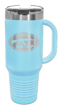 Load image into Gallery viewer, Insured By AK-47 40oz Handled Mug Laser Engraved

