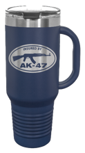 Load image into Gallery viewer, Insured By AK-47 40oz Handled Mug Laser Engraved
