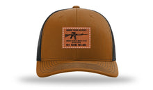 Load image into Gallery viewer, Nobody Needs An AR15 Leather Patch Richardson 112 Hat
