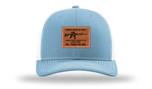 Load image into Gallery viewer, Nobody Needs An AR15 Leather Patch Richardson 112 Hat
