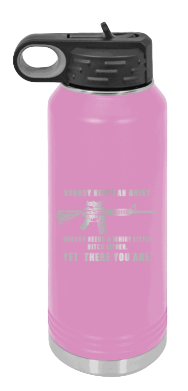 Whiny Little Bitch - 32oz Water Bottle Laser Engraved- Light Purple