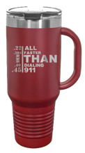 Load image into Gallery viewer, Faster Than 911 40oz Handle Mug Laser Engraved
