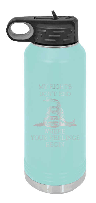 My Rights - 32oz Water Bottle Laser Engraved- Teal