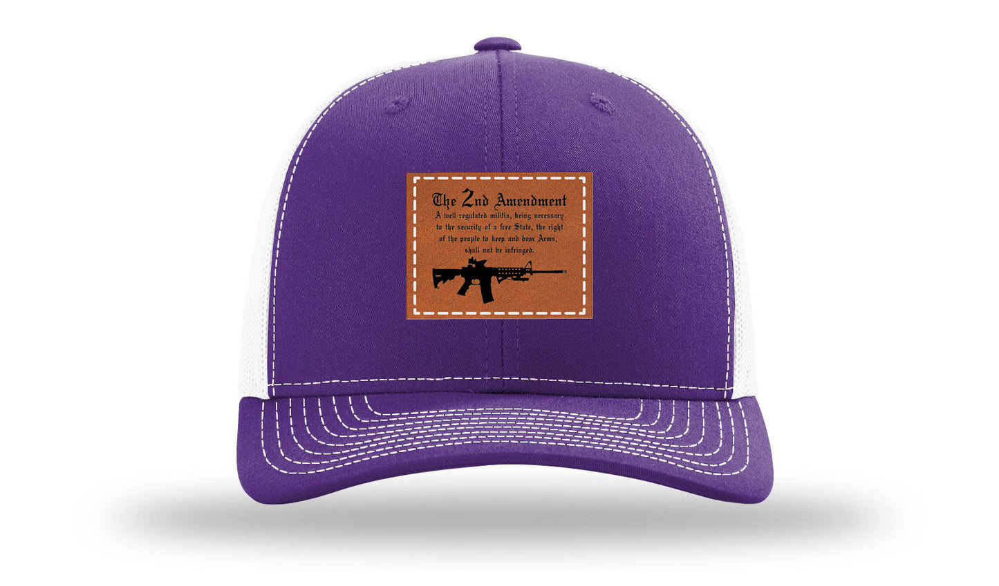 2nd Amendment Leather Patch Richardson 112 Hat