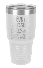 Load image into Gallery viewer, I Run on Whiskey, Chaos and Cuss Words Laser Engraved Tumbler (Etched)
