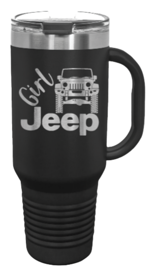 Girl Jeep JK 40oz Handled Mug Laser Engraved