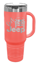 Load image into Gallery viewer, Girl Jeep JK 40oz Handled Mug Laser Engraved
