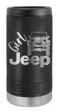 Load image into Gallery viewer, Girl Jeep JK Laser Engraved Slim Can Insulated Koosie
