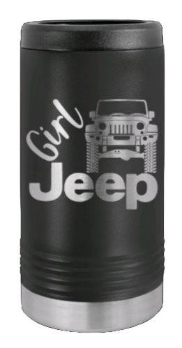 Girl Jeep JK Laser Engraved Slim Can Insulated Koosie