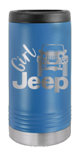 Load image into Gallery viewer, Girl Jeep JK Laser Engraved Slim Can Insulated Koosie
