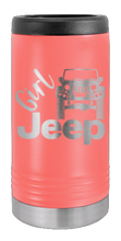 Load image into Gallery viewer, Girl Jeep JK Laser Engraved Slim Can Insulated Koosie
