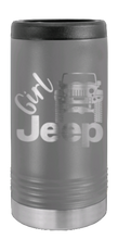 Load image into Gallery viewer, Girl Jeep JK Laser Engraved Slim Can Insulated Koosie
