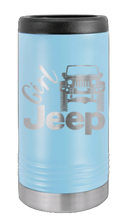 Load image into Gallery viewer, Girl Jeep JK Laser Engraved Slim Can Insulated Koosie
