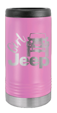 Load image into Gallery viewer, Girl Jeep JK Laser Engraved Slim Can Insulated Koosie
