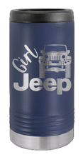 Load image into Gallery viewer, Girl Jeep JK Laser Engraved Slim Can Insulated Koosie
