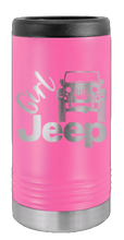 Load image into Gallery viewer, Girl Jeep JK Laser Engraved Slim Can Insulated Koosie
