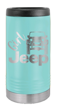 Load image into Gallery viewer, Girl Jeep JK Laser Engraved Slim Can Insulated Koosie
