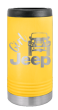 Load image into Gallery viewer, Girl Jeep JK Laser Engraved Slim Can Insulated Koosie
