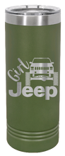 Load image into Gallery viewer, Girl Jeep Cherokee Laser Engraved Skinny Tumbler (Etched)
