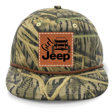 Load image into Gallery viewer, Girl Jeep Cherokee Leather Patch LOST Hat Co.
