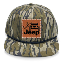 Load image into Gallery viewer, Girl Jeep Cherokee Leather Patch LOST Hat Co.
