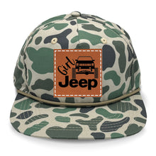 Load image into Gallery viewer, Girl Jeep Cherokee Leather Patch LOST Hat Co.
