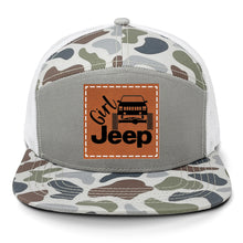 Load image into Gallery viewer, Girl Jeep Cherokee Leather Patch LOST Hat Co.
