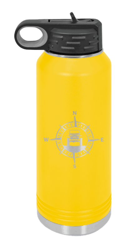 Jeep Compass CJ - 32oz Water Bottle Laser Engraved- Yellow