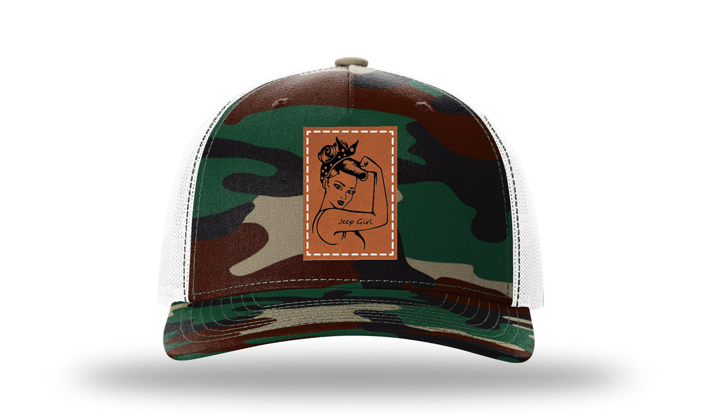Green Camo / White