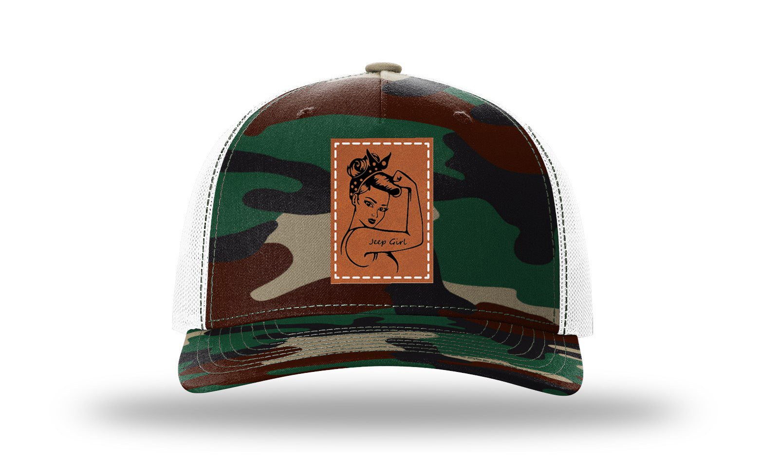 Green Camo / White