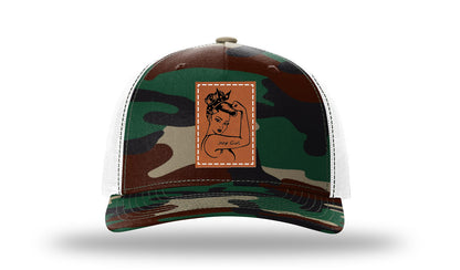 Green Camo / White