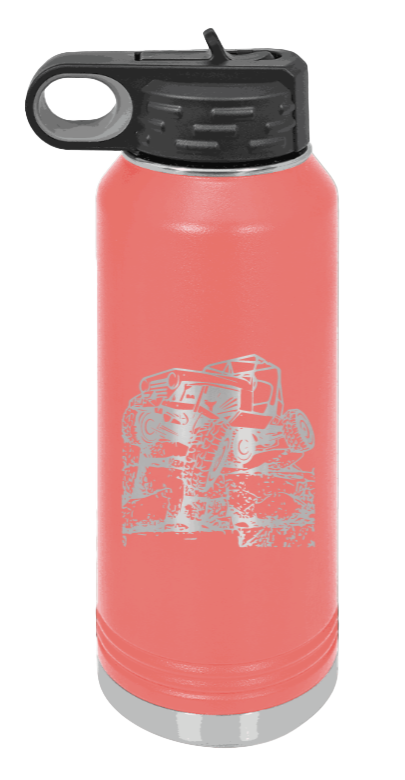 CJ Crawler - 32oz Water Bottle Laser Engraved- Coral